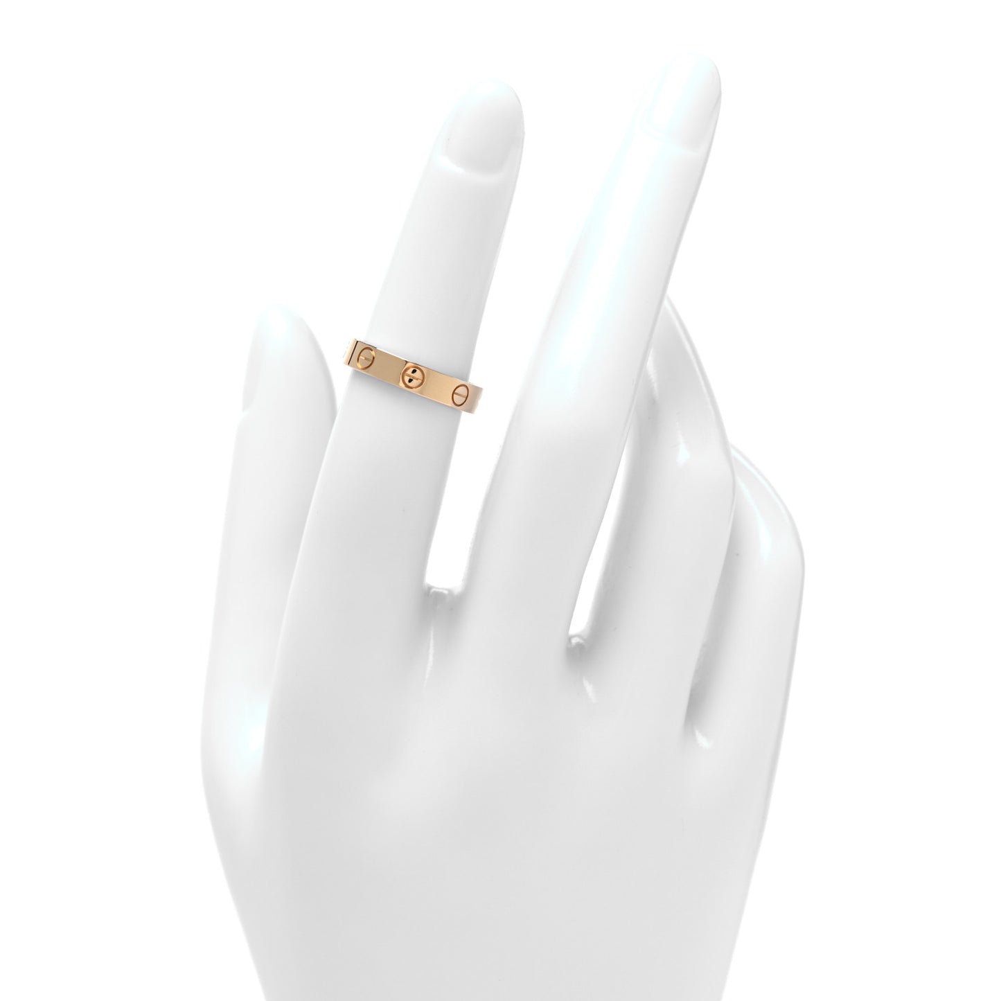 18K Yellow Gold 3.5mm LOVE Wedding Band Ring 49 5