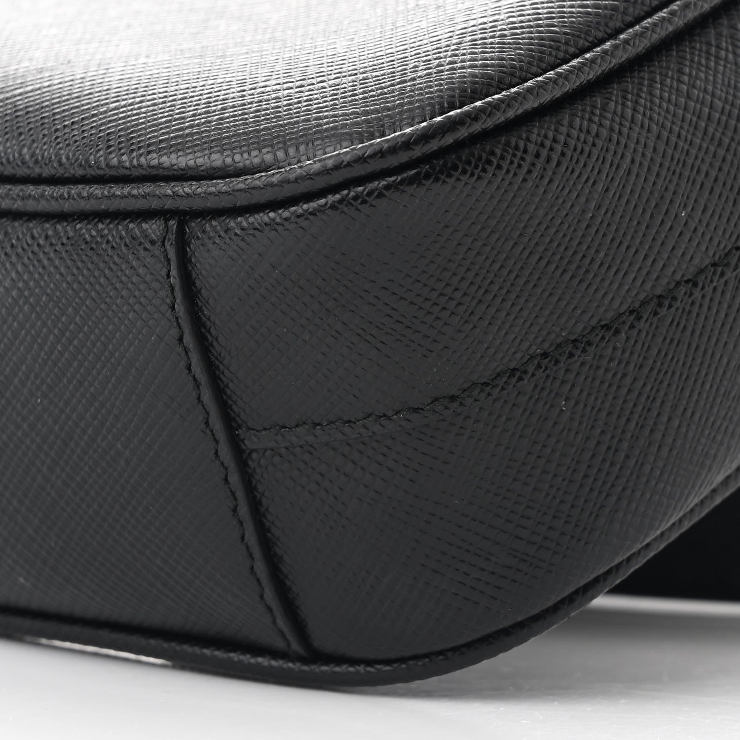 Prada Saffiano Lux Logo Belt Bag Black 10 of 11