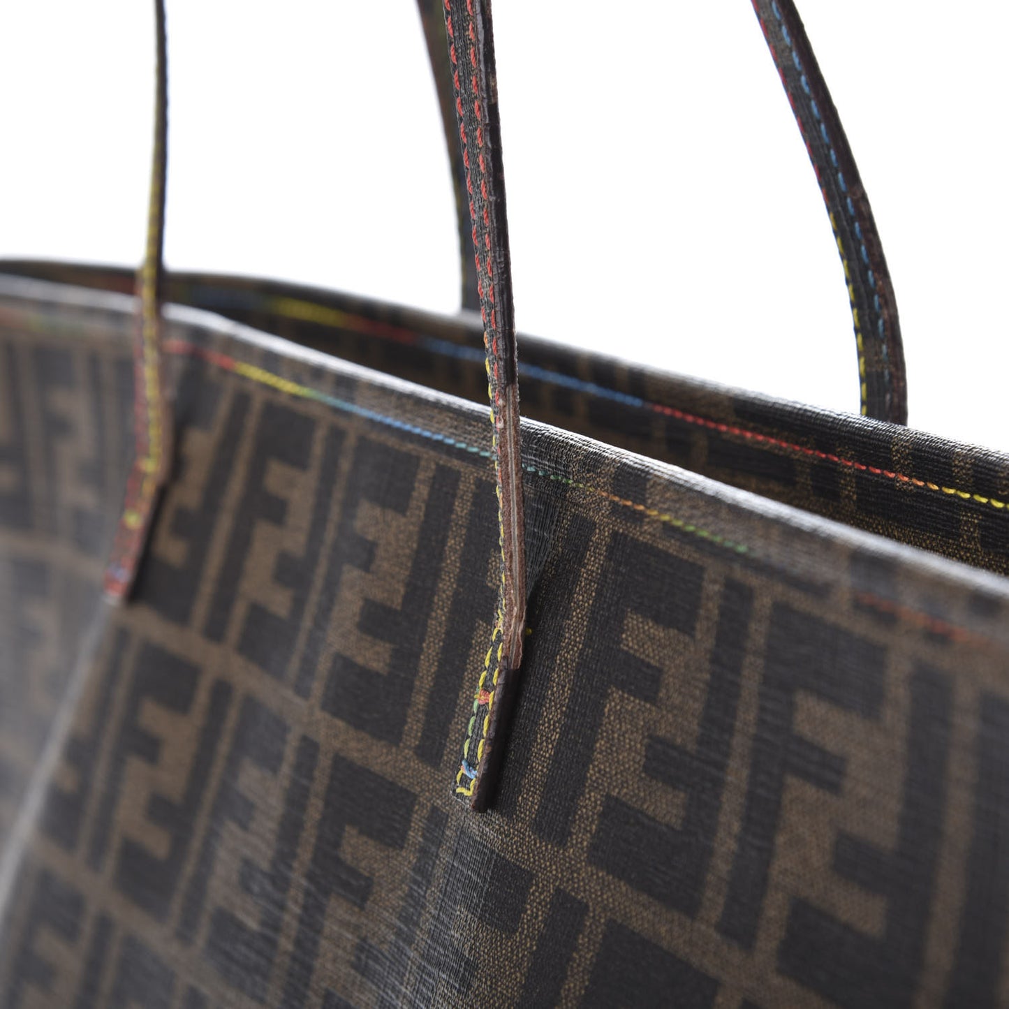 Zucca Spalmati Print Large Roll Tote Tobacco Multicolor