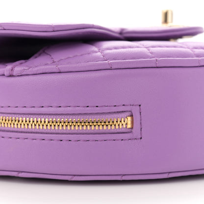 Chanel Lambskin Quilted CC In Love Heart Bag Purple 9 of 11