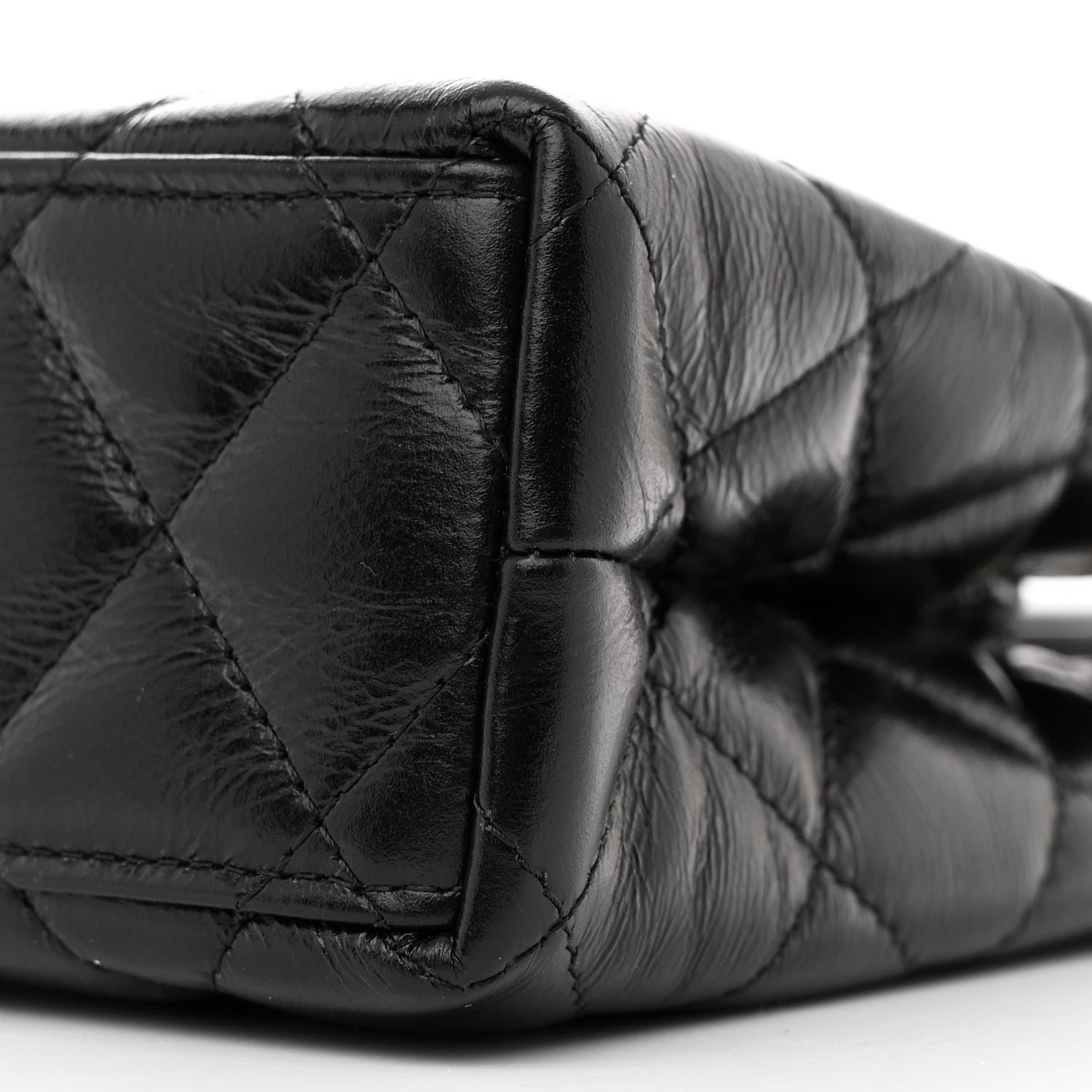 Chanel Shiny Aged Calfskin Quilted Nano Kelly Shopper Black 10 of 11