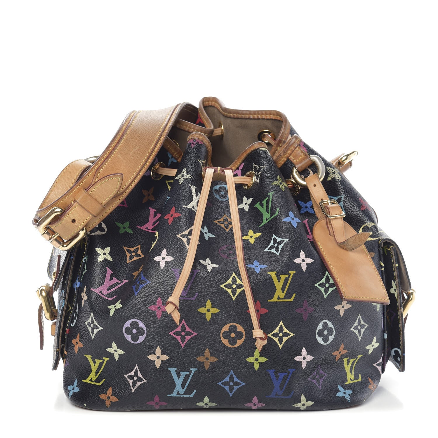 Louis Vuitton Monogram Multicolor Petit Noe Black 1 of 12