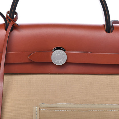 Hermes Vache Hunter Toile Herbag Zip 31 PM Trench Cuivre 8 of 10