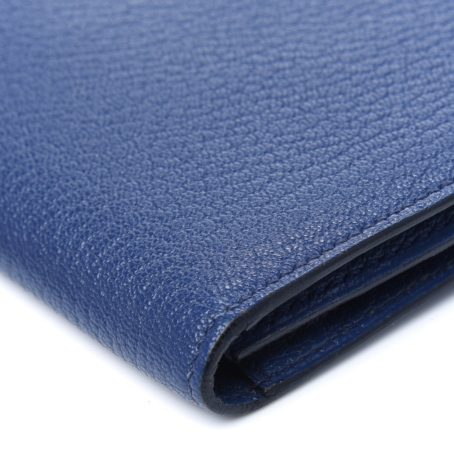 Chevre Mysore Bearn Gusset Wallet Bleu Saphir
