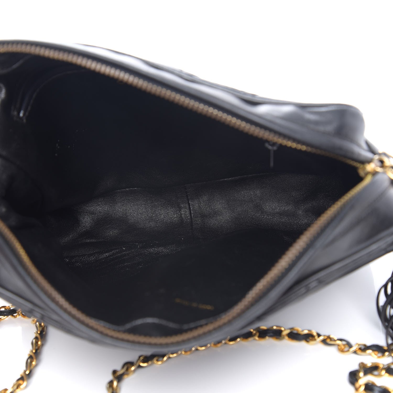 Chanel Lambskin Quilted CC Tassel Camera Case Black 4 of 10