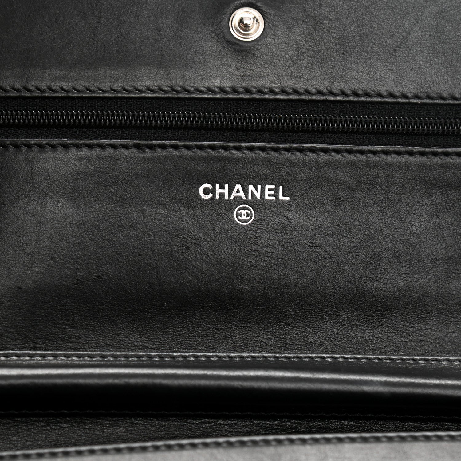 Chanel Calfskin Quilted Boy Wallet On Chain WOC Black 6 of 12