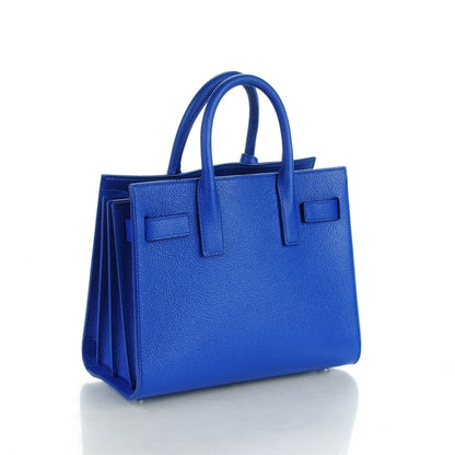 Saint Laurent Grained Calfskin Nano Sac De Jour Royal Blue 3 of 7