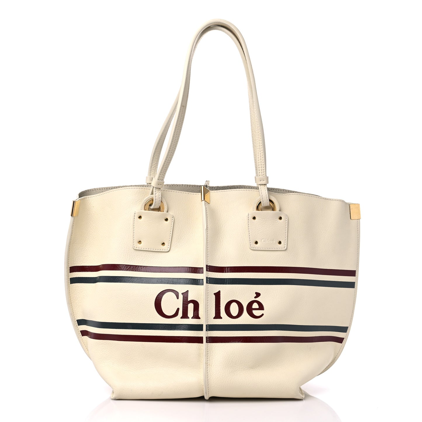 Smooth Calfskin Medium Vick Tote Off White