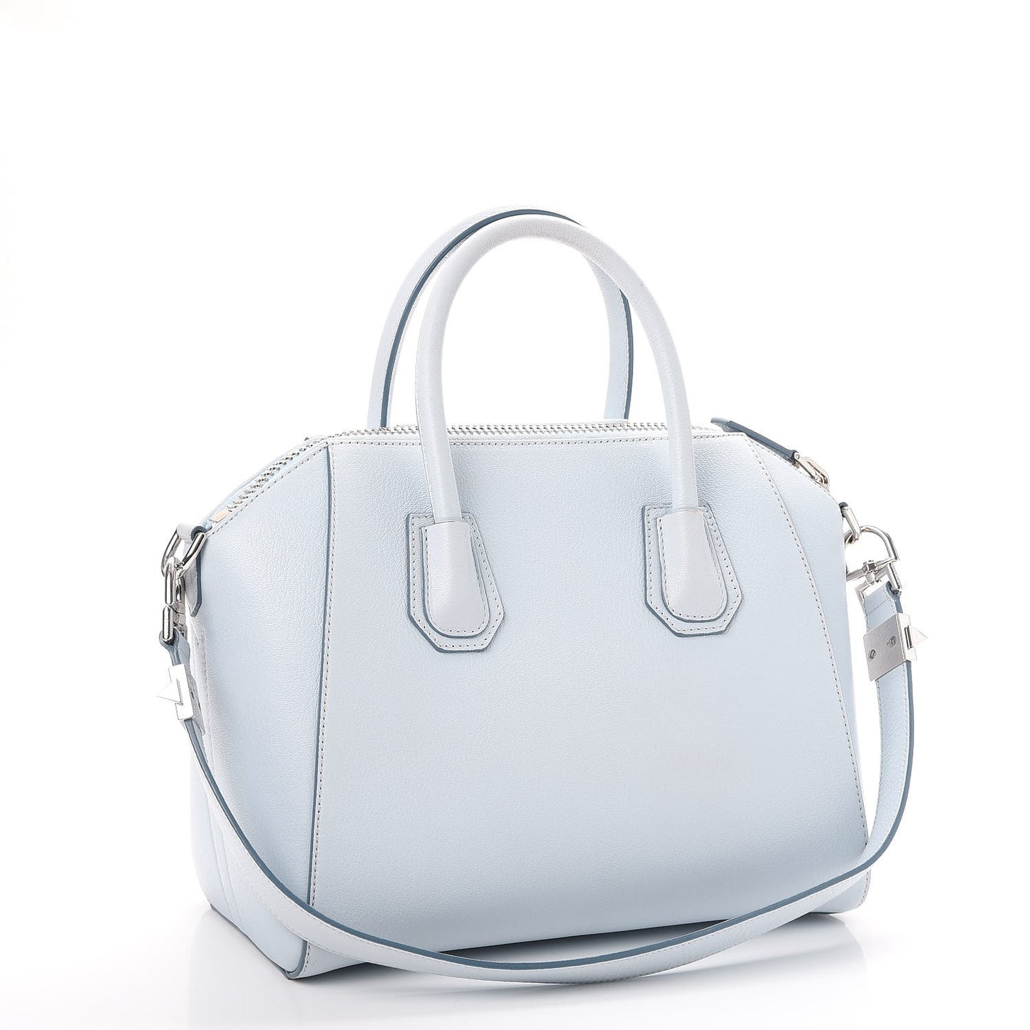 Sugar Goatskin Small Antigona Pale Blue
