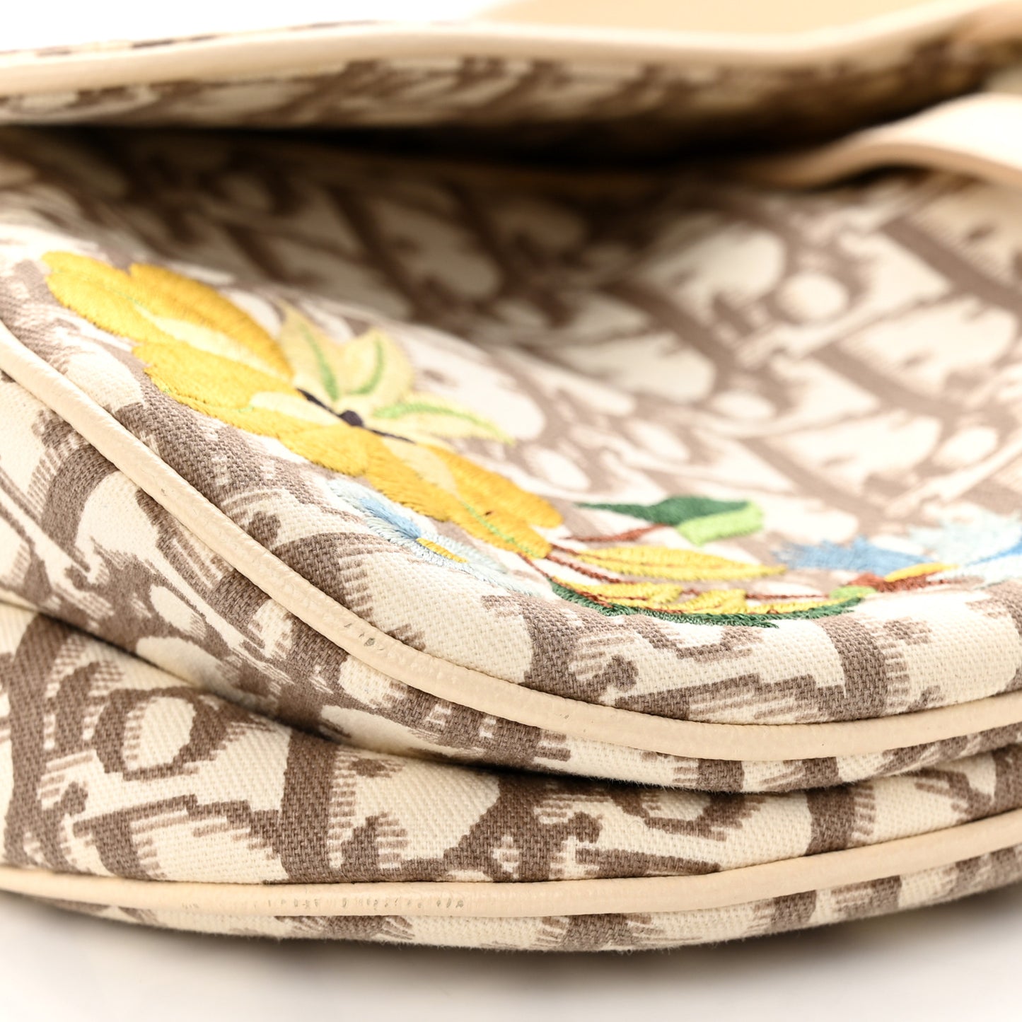 Monogram Vintage Flowers Saddle Bag Beige