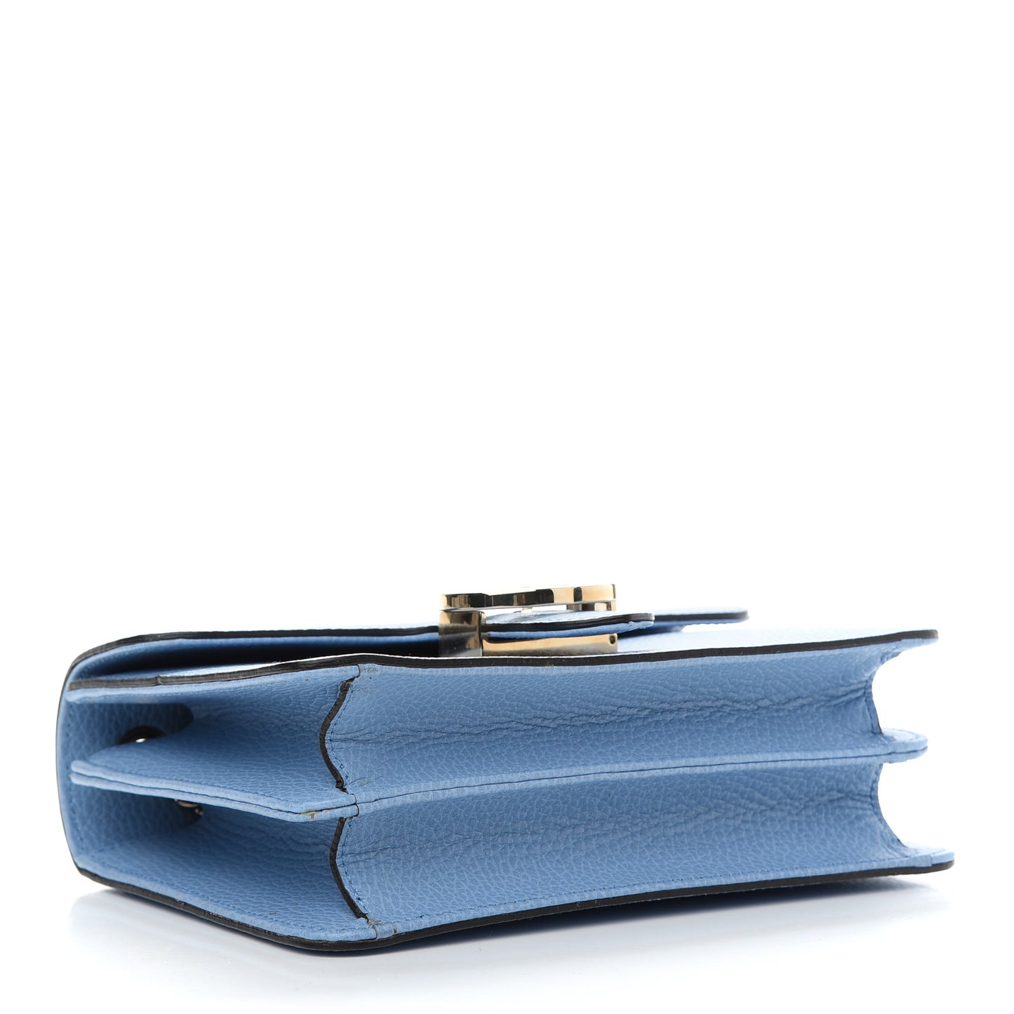 Dollar Calfskin Small Interlocking G Shoulder Bag Mineral Blue