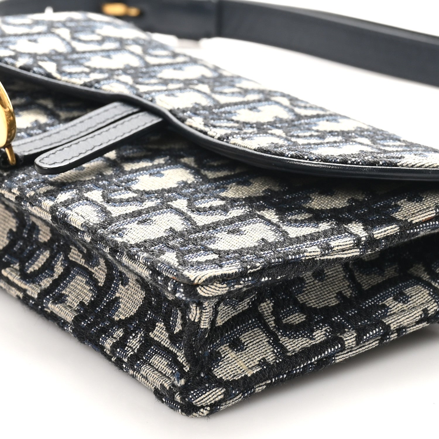 Christian Dior Oblique Saddle Belt Bag Blue 10 of 11