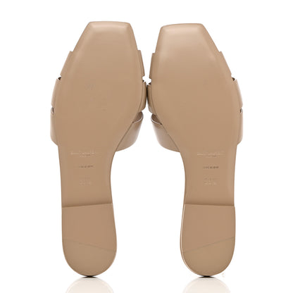 Saint Laurent Calfskin Tribute 05 Slide Sandals 36.5 Dark Beige 5 of 10