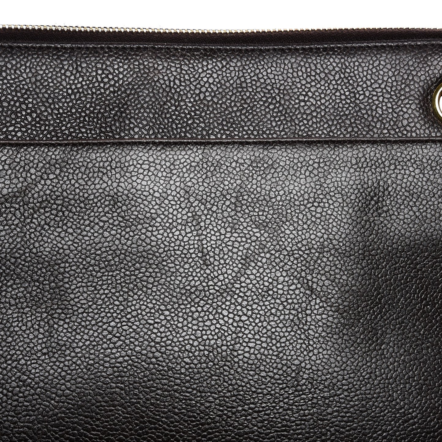 Caviar CC Shoulder Bag Dark Brown