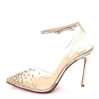 Christian Louboutin PVC Specchio Spikoo 100 Pumps 38 Light Gold 1 of 9