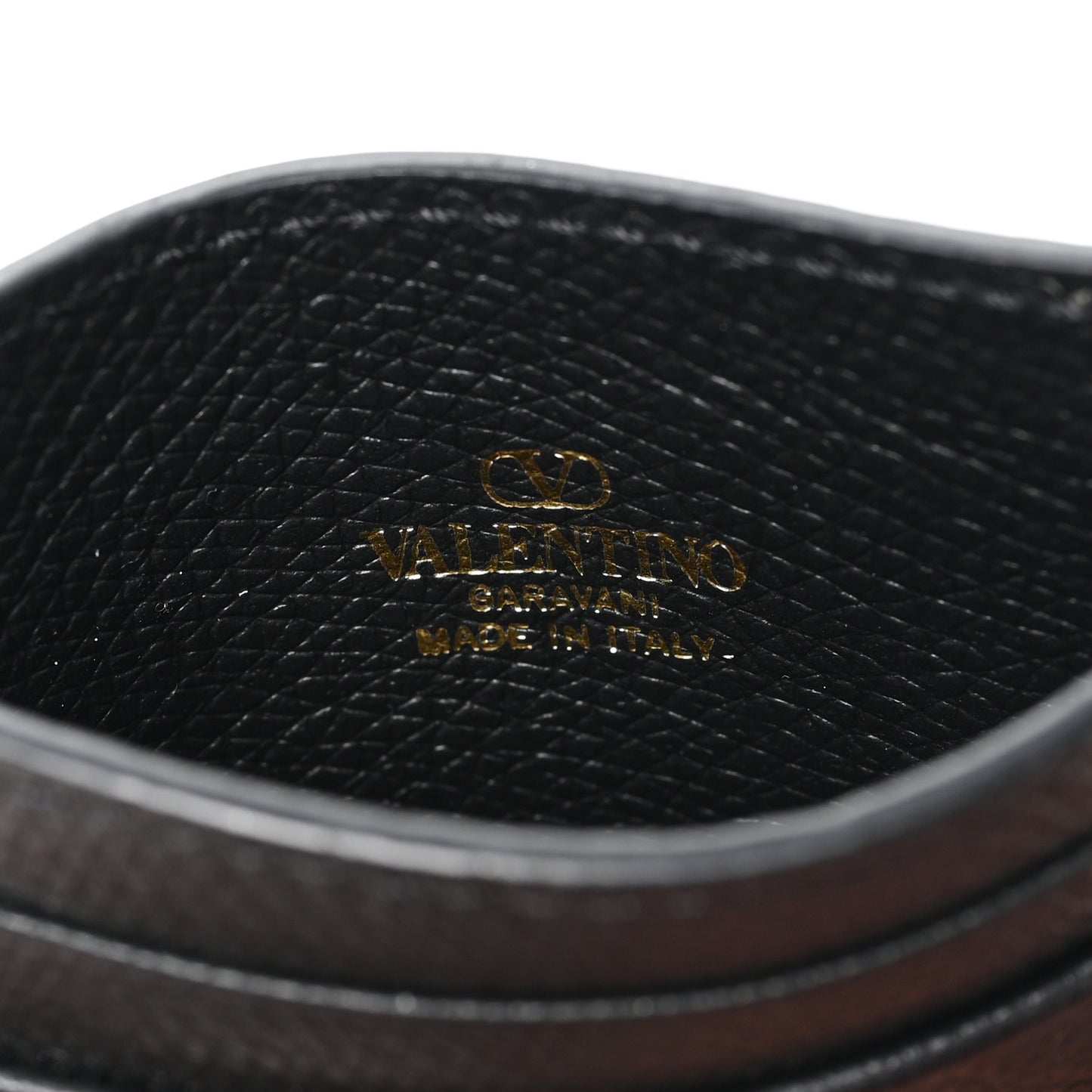Calfskin Toile Iconographe Embossed Vlogo Card Holder Black