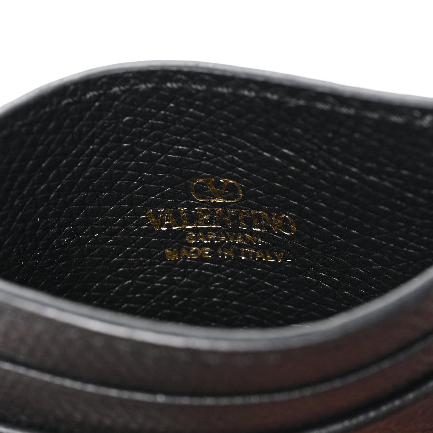 Valentino Garavani Calfskin Toile Iconographe Embossed Vlogo Card Holder Black 6 of 6