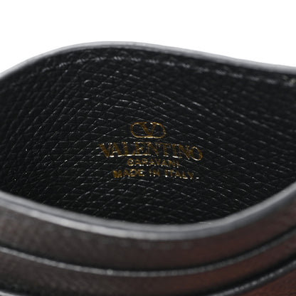Valentino Garavani Calfskin Toile Iconographe Embossed Vlogo Card Holder Black 6 of 6