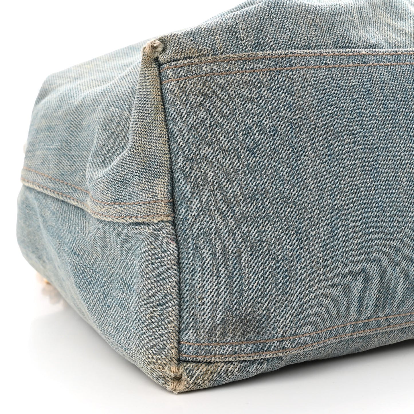 Denim Soho Chain Shoulder Bag Blue