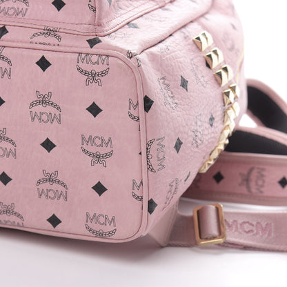 MCM Visetos Small Side Stud Stark Backpack Pink 9 of 16
