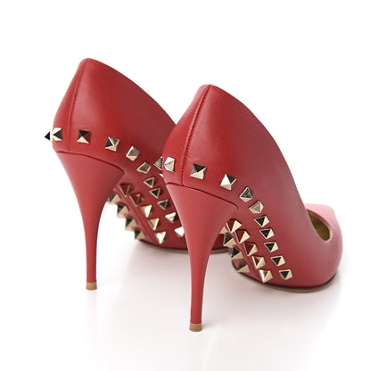 Valentino Garavani Nappa Rockstud Jaw Stud 100mm Pumps 36.5 Rosso Valentino 4 of 9