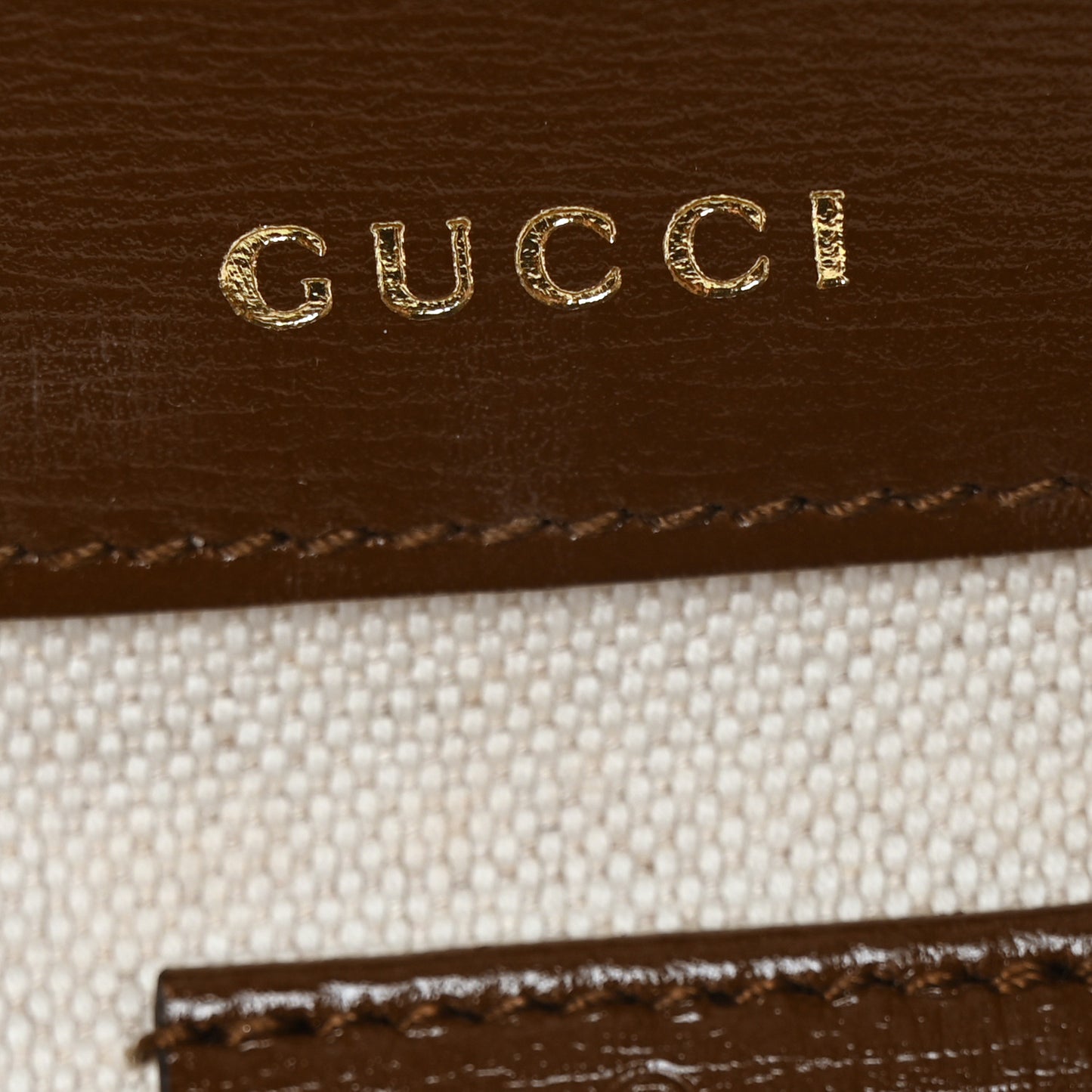 GG Supreme Monogram Azalea Calfskin Web Mini Horsebit 1955 Shoulder Bag Beige Ebony Brown Sugar