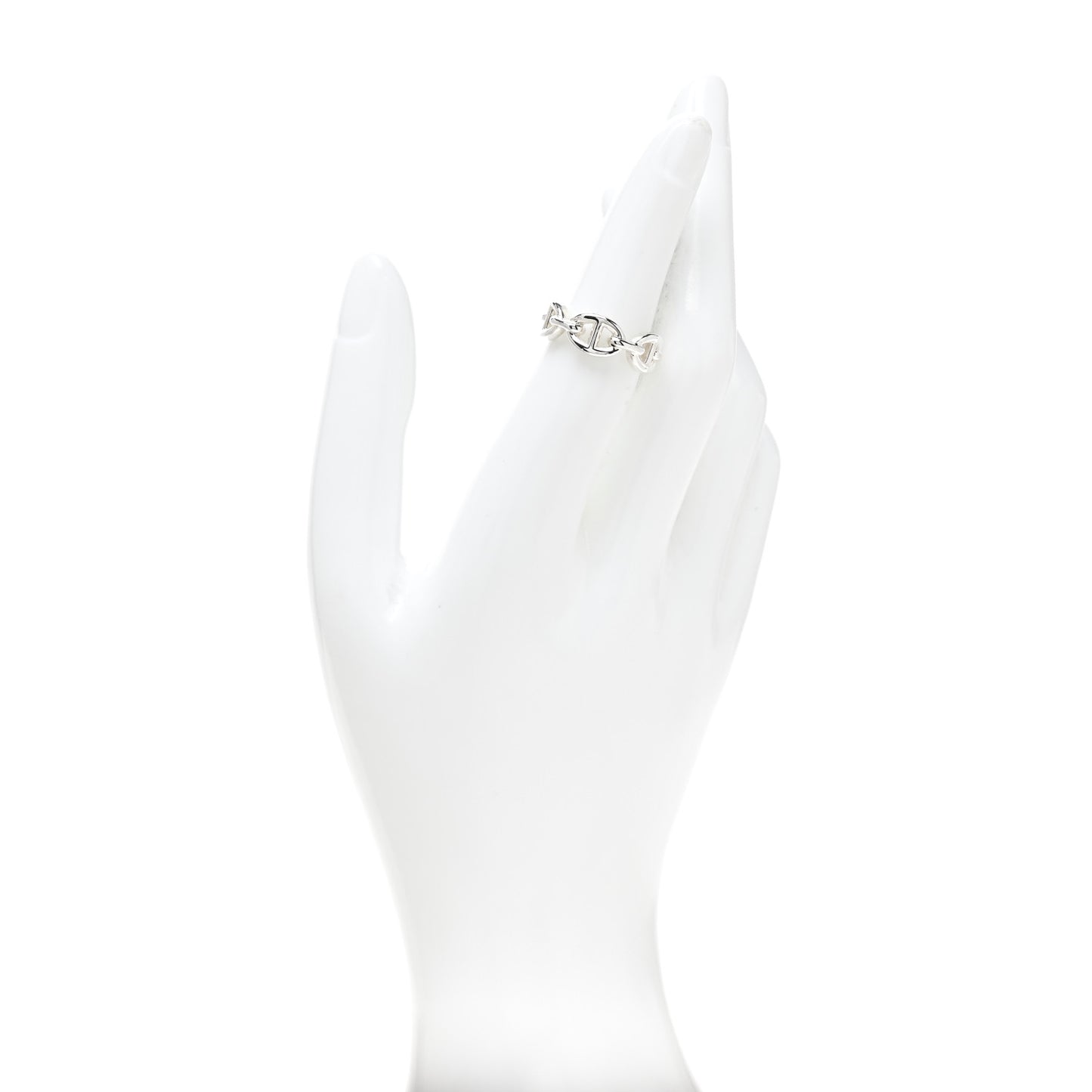 Sterling Silver PM Chaine d'Ancre Enchainee Band Ring 51 5.75