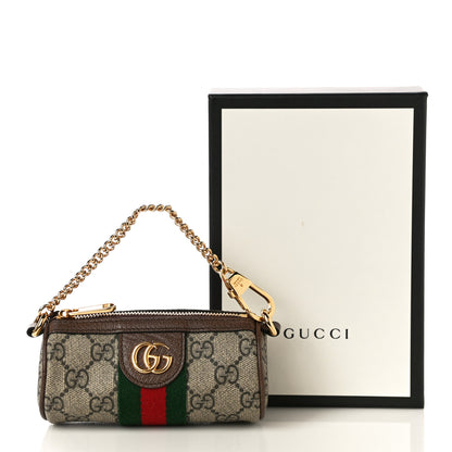Gucci GG Supreme Monogram Web Ophidia Barrel Coin Purse Beige New Acero 11 of 11