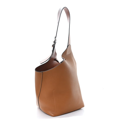 Loewe Calfskin Belted Balloon Bucket Shoulder Bag Tan 3 of 10