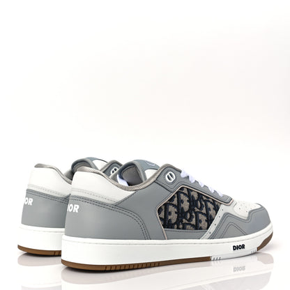 Christian Dior Smooth Calfskin Jacquard Oblique Mens B27 Low Top Sneakers 42.5 Beige Blue 4 of 8