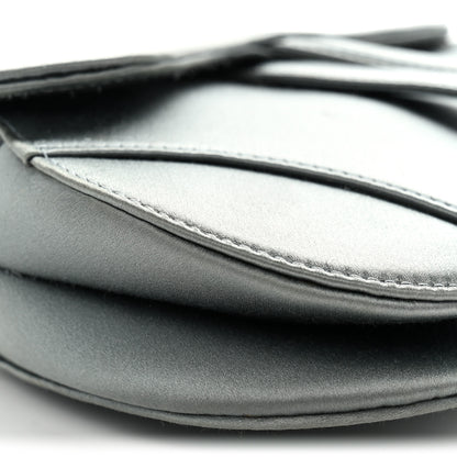 Christian Dior Satin Crystal Mini Saddle Bag Blue Gray 7 of 9