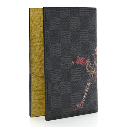 Louis Vuitton Damier Graphite Stamps Passport Cover Olive 3 of 6