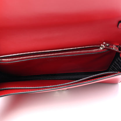 Prada Saffiano City Calfskin Studded Large Elektra Shoulder Bag Fuoco Black 4 of 5