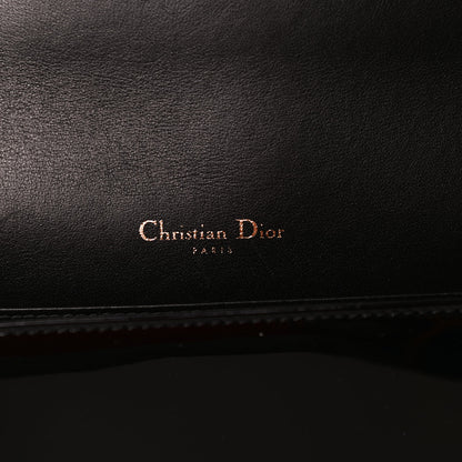 Christian Dior Patent Cannage Lady Dior Chain Wallet Black 11 of 29
