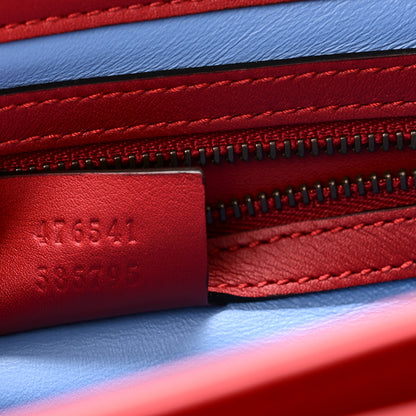 Gucci Snakeskin Sylvie Web Small Queen Margaret Top Handle Bag Red 7 of 10