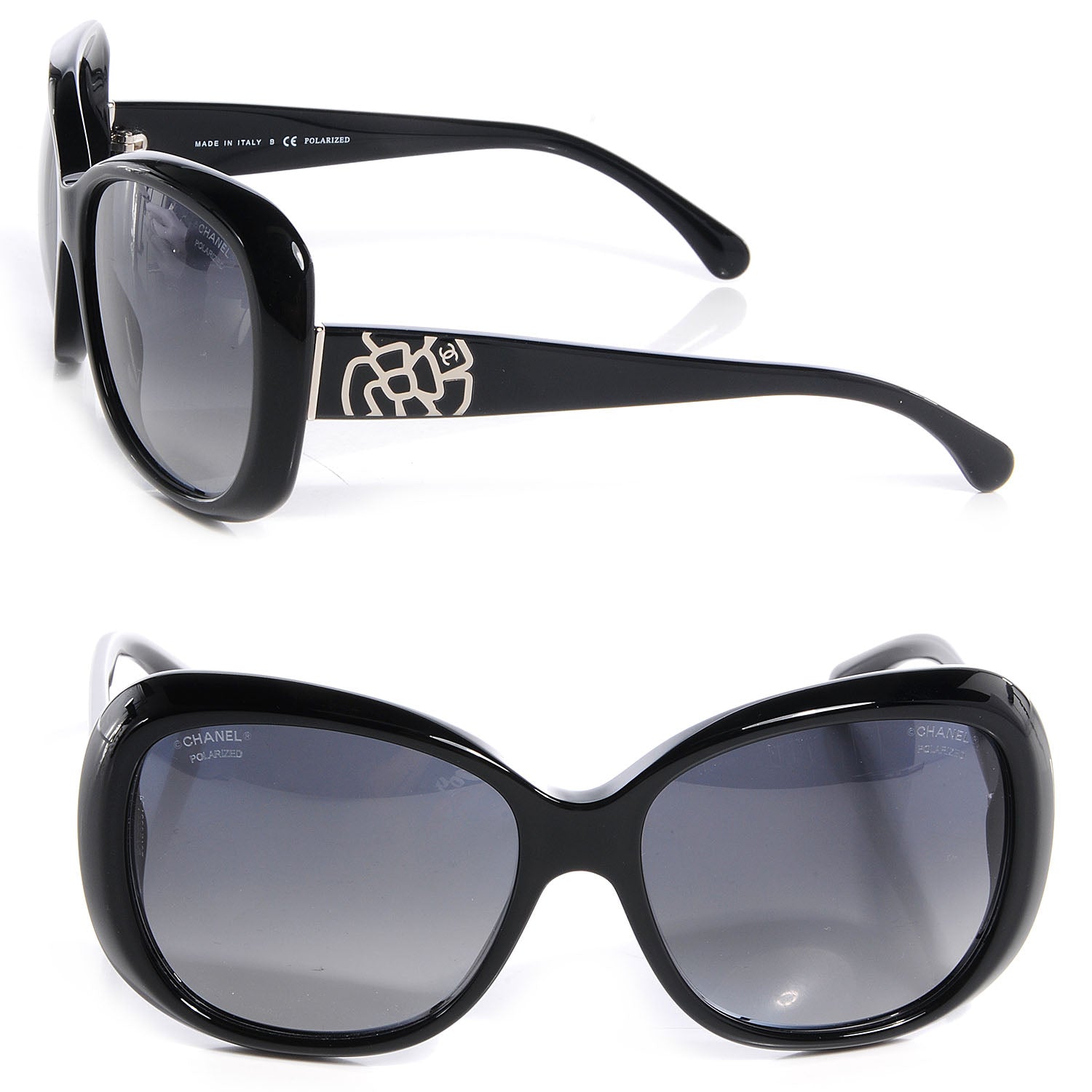 Chanel CC Camellia Sunglasses 5248 Black 1 of 6