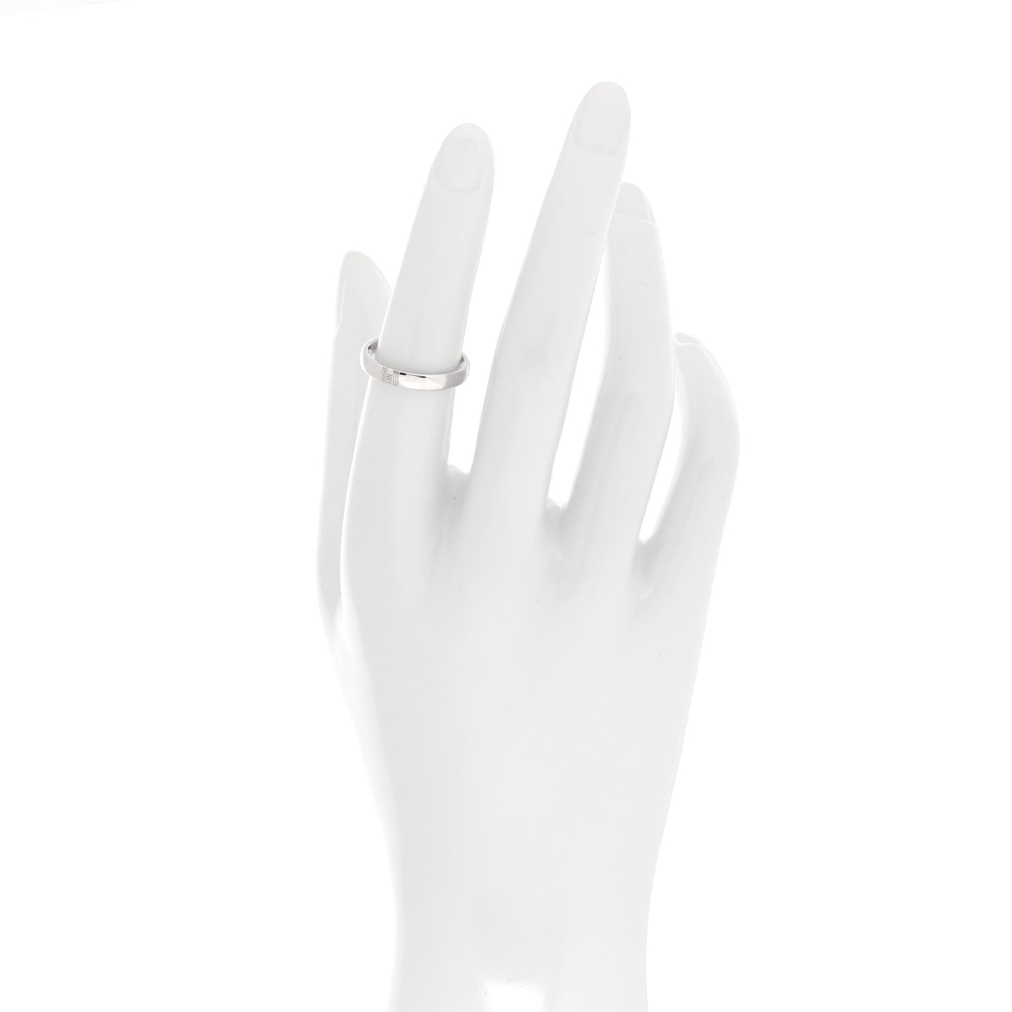 18K White Gold Alliance Kelly Band Ring 52 6