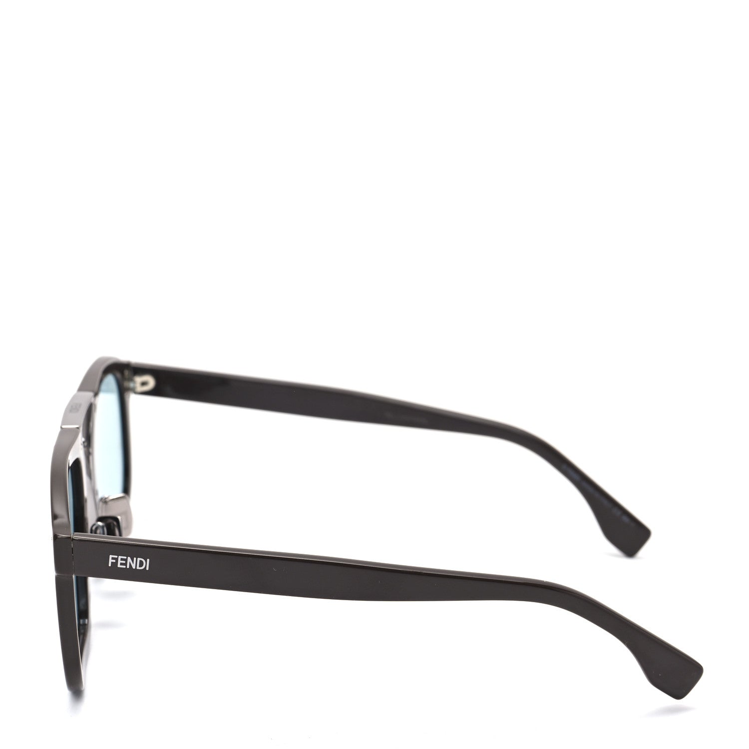 Fendi Acetate FF Aviator Sunglasses FF M0105/S Black Blue 3 of 6