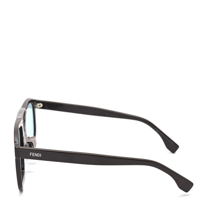 Fendi Acetate FF Aviator Sunglasses FF M0105/S Black Blue 3 of 6