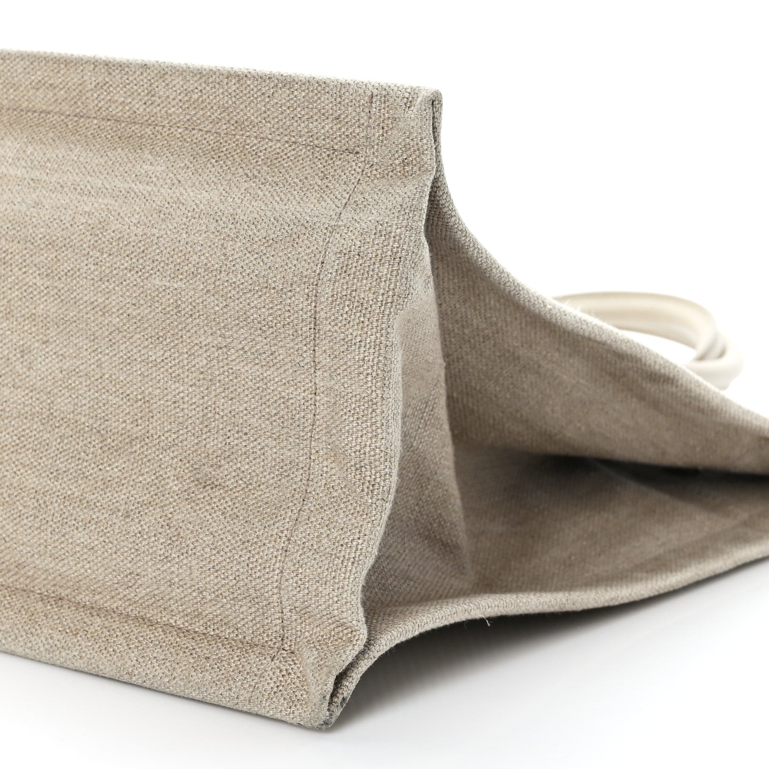 Saint Laurent Linen Calfskin Small Rive Gauche Tote Beige Sea Salt 9 of 10