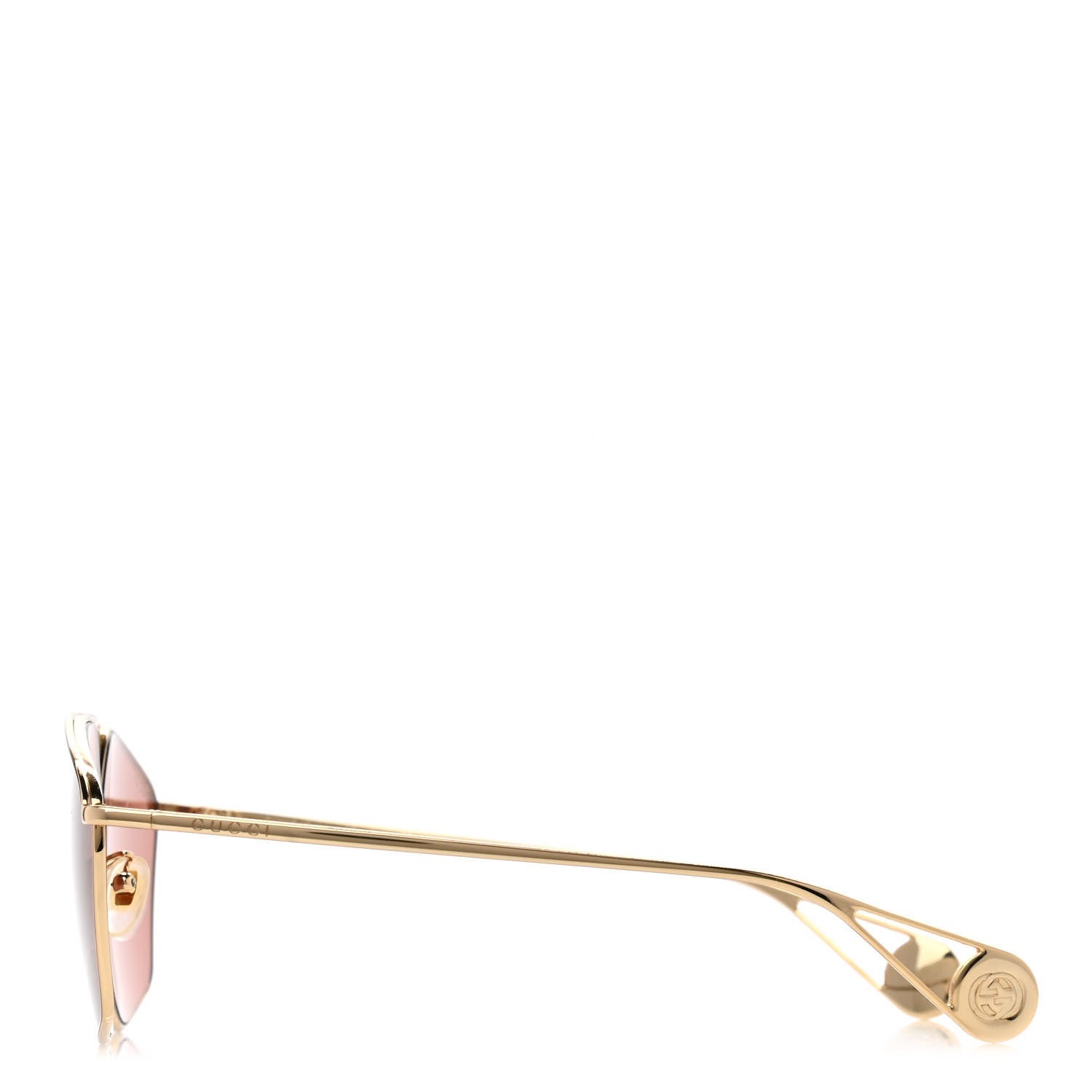Gucci Square Frame GG0437SA Sunglasses Gold 3 of 9