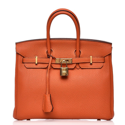 Hermes Togo Birkin 25 Feu 1 of 33