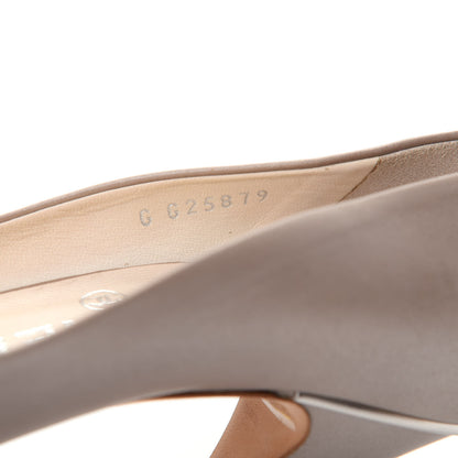 Chanel Lambskin CC Peep Toe Pumps 38.5 Beige 12 of 13