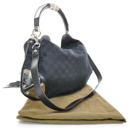 Gucci Monogram Medium Indy Hobo Black 2 of 11