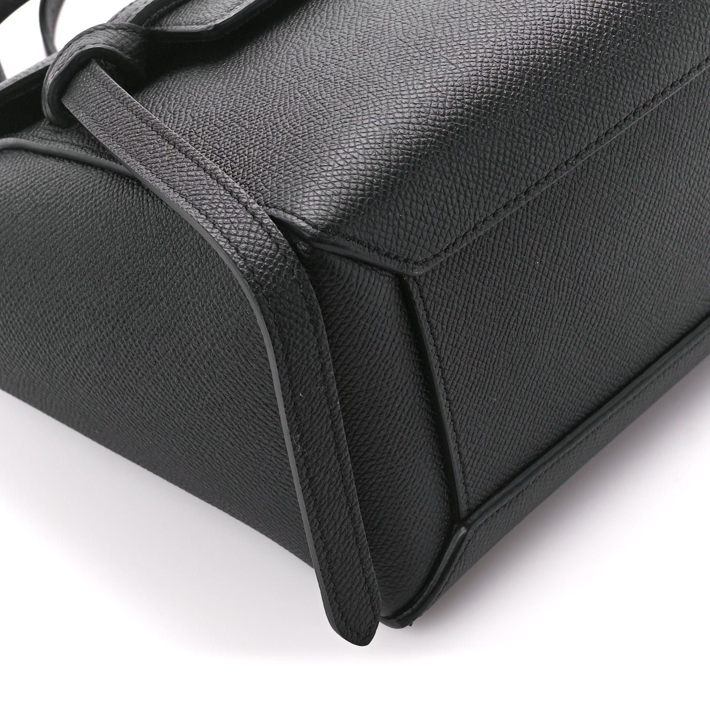 Grained Calfskin Nano Belt Bag Black