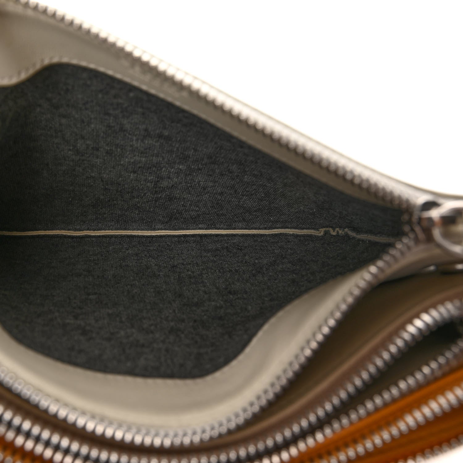 Celine Lambskin Small Trio Crossbody Bag Yellow Taupe White 6 of 12