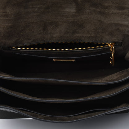 Miu Miu Goatskin Bandoliera Madras Shoulder Bag Dark Green 6 of 16