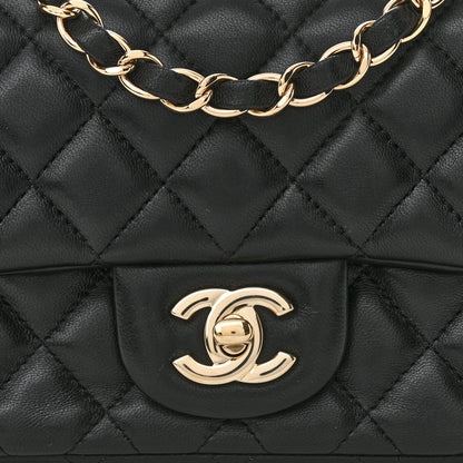 Chanel Lambskin Quilted Mini Square Flap Black 8 of 11