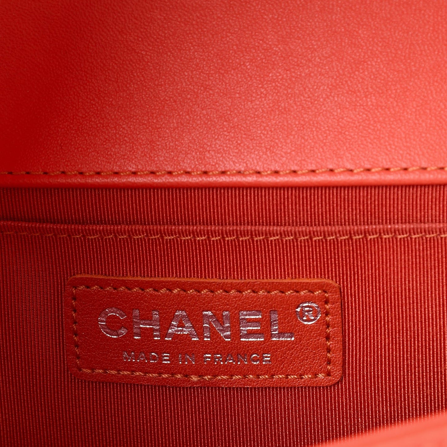 Lambskin Tweed Medium Boy Flap Coral