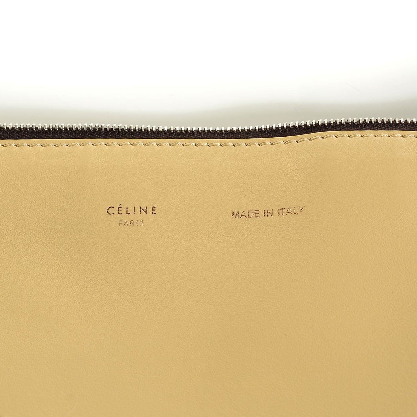 Lambskin Soft Trio Zipped Bag Vanilla